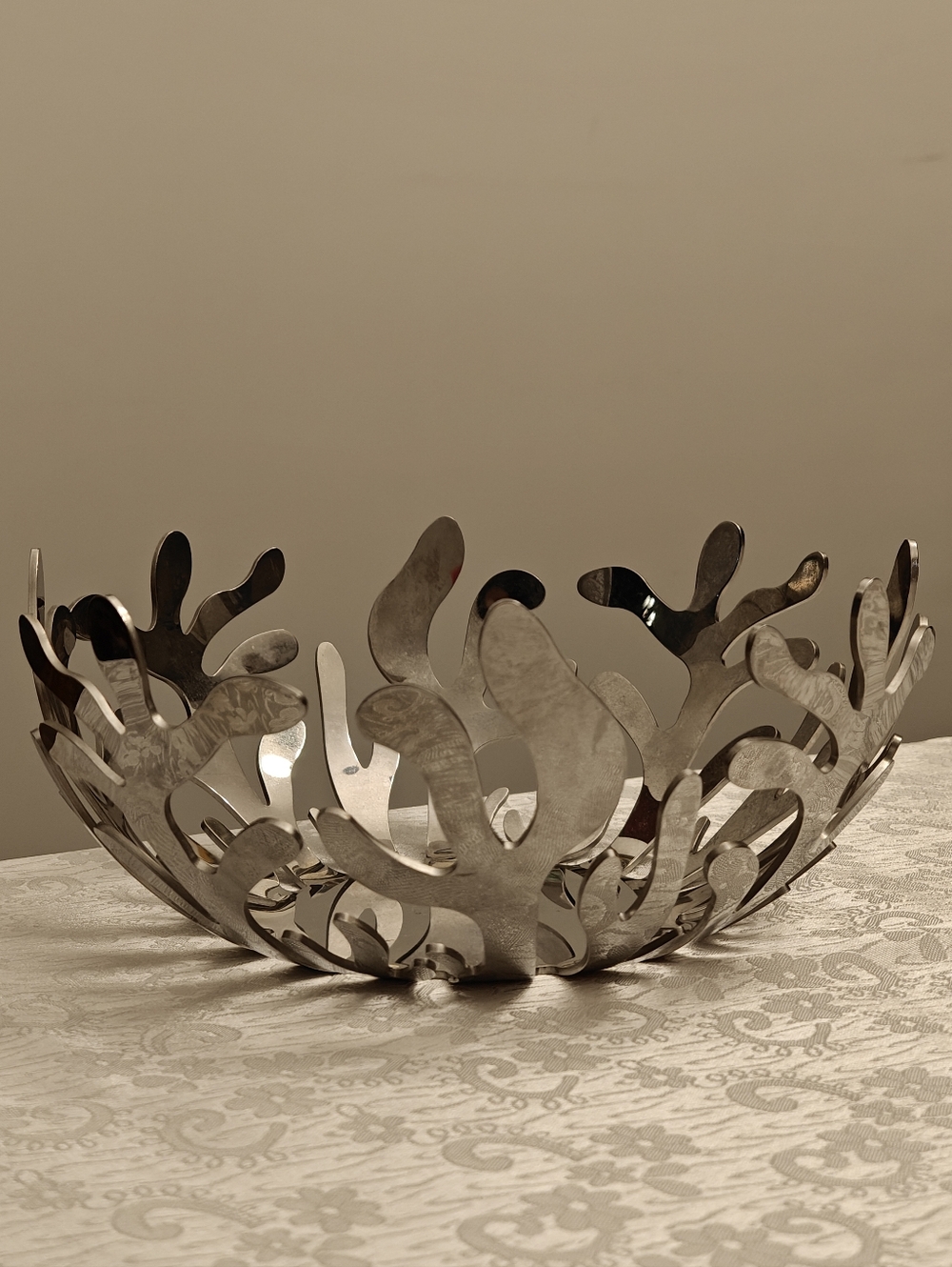 Stainless Steel Alessi Fruit Bowl Mediterraneo collection